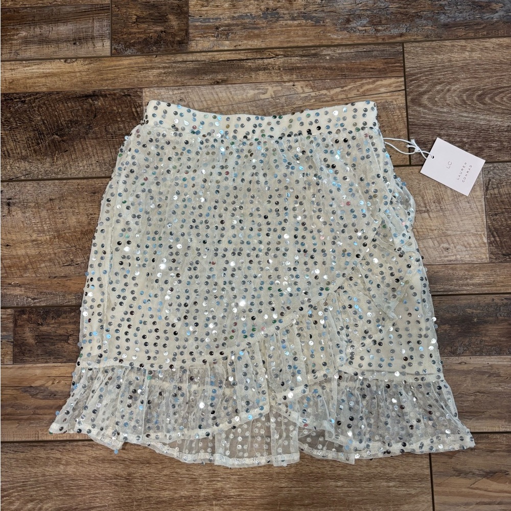 LC Lauren Conrad Sparkling Sequin Mini Skirt